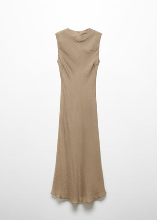 Vestido Semitransparente Cuello Alto