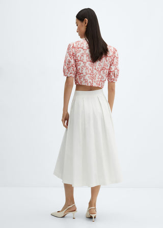 Blusa Corta con Estampado Floral