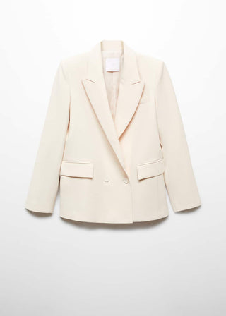 Blazer de Traje Recto con Hombreras