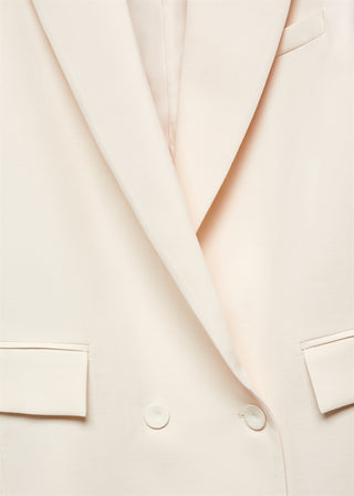 Blazer de Traje Recto con Hombreras