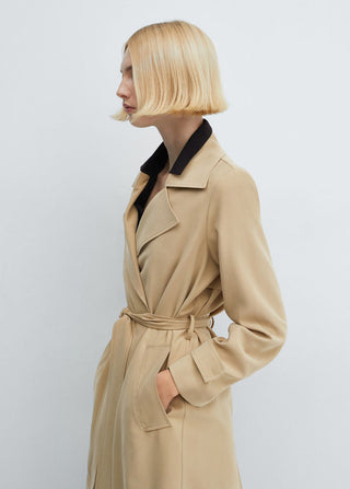 Gabardina Larga con Solapas
