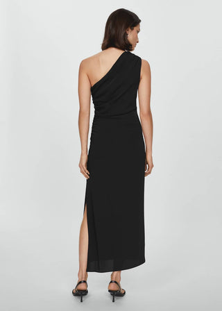 Vestido Midi con Escote Asimétrico