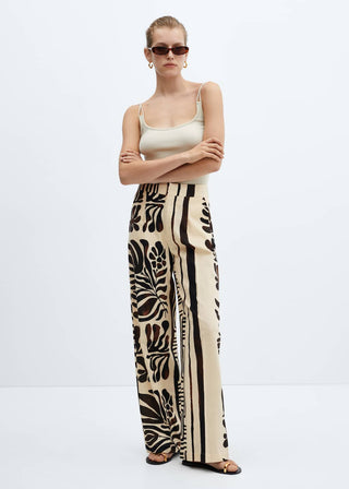 Pantalón con Estampado de Algodón