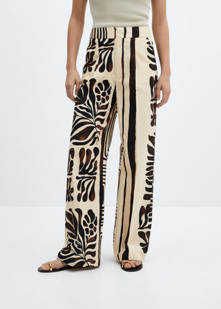 Pantalón con Estampado de Algodón
