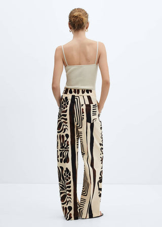 Pantalón con Estampado de Algodón