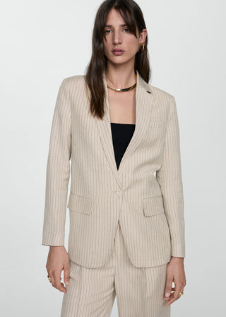 Blazer de Traje con Raya Diplomática