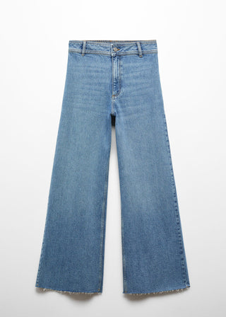 Jeans Culotte Tiro Alto