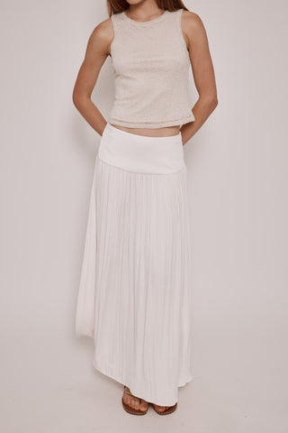 Enagua Larga Plisada con Cintura Elástica