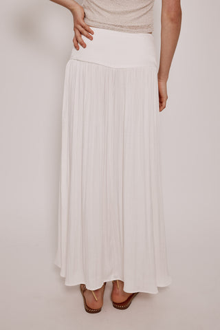 Enagua Larga Plisada con Cintura Elástica