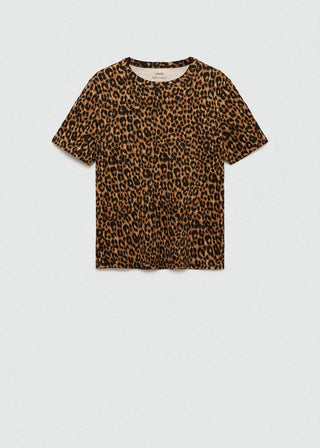 Camiseta Manga Corta de Animal Print