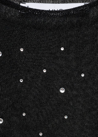 Sudadera de Punto Fino Strass