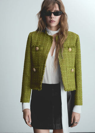 Jacket Tweed de Botones Joya