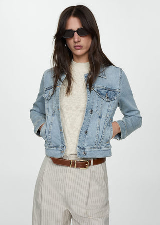 Jacket Denim con Bolsillos