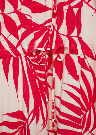 Vestido con Cintura Elástica Estampado Floral