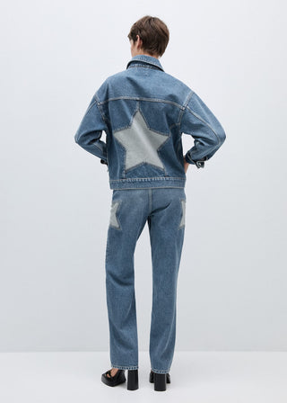 Jeans Rectos con Estrellas