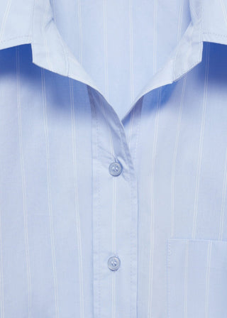 Camisa de Algodón Detalles Fruncidos