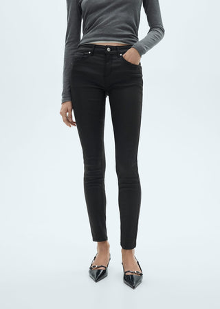 Jeans Skinny Push-Up Encerados