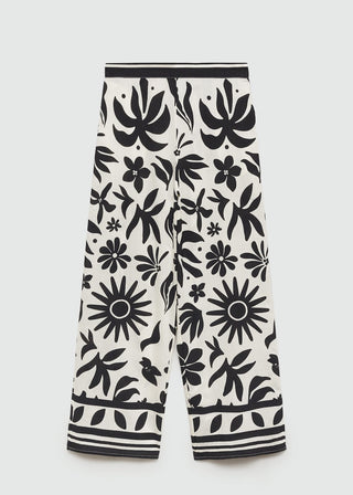 Pantalón Wideleg con Estampado Floral