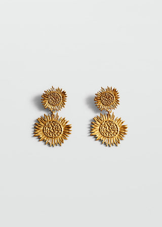 Aretes Colgantes con Flores