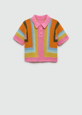 Polo Manga Corta de Crochet