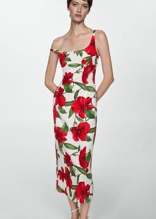 Vestido de Tirantes con Estampado Floral