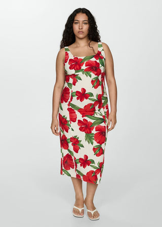 Vestido de Tirantes con Estampado Floral