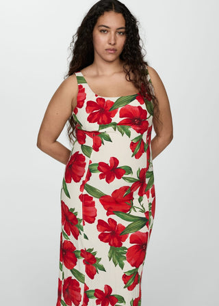 Vestido de Tirantes con Estampado Floral