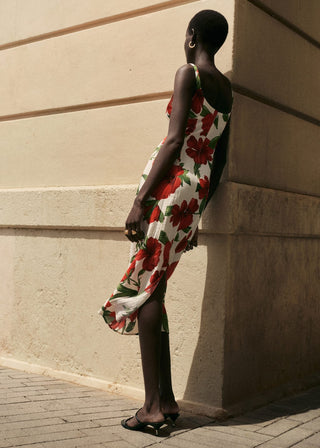 Vestido de Tirantes con Estampado Floral