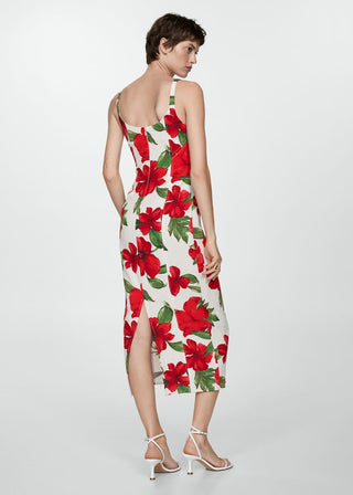 Vestido de Tirantes con Estampado Floral