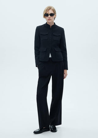Pantalón de Pinzas Wide Leg