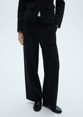 Pantalón de Pinzas Wide Leg