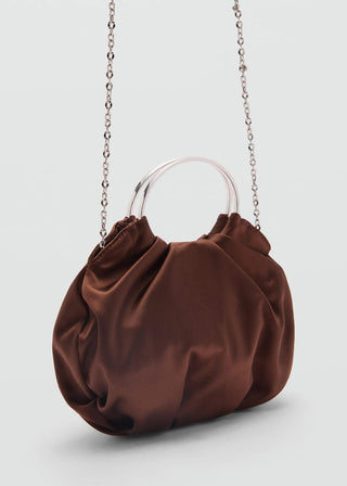 Bolso de Satin con Anilla Metálica