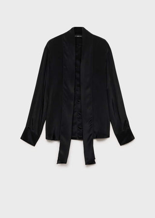 Camisa Satinada con Lazada