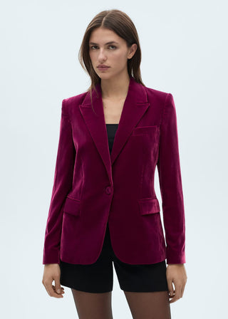 Blazer de Terciopelo Estructurado