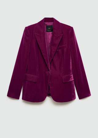 Blazer de Terciopelo Estructurado