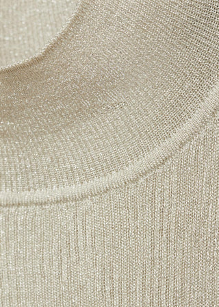 Blusa Cuello Perkins de Lúrex