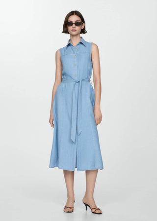 Vestido Denim Estilo Camisero