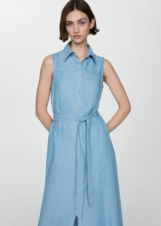 Vestido Denim Estilo Camisero