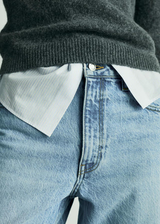 Jeans Mom Talle Alto con Bolsillos