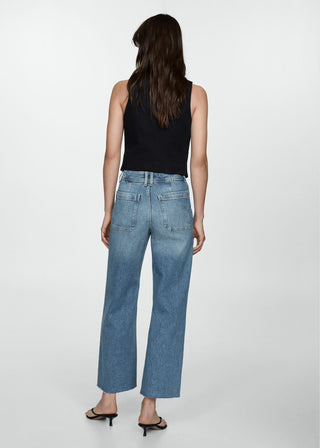 Jeans Culotte Talle Alto