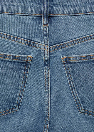 Jeans Mom Talle Alto con Bolsillos