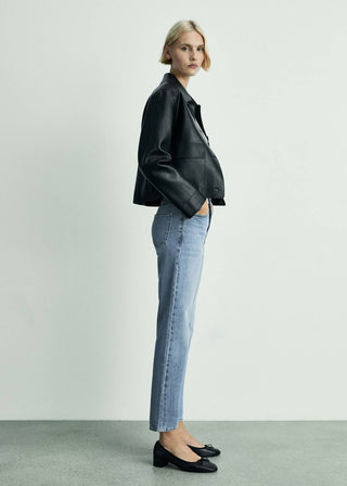 Jeans Mom Talle Alto con Bolsillos