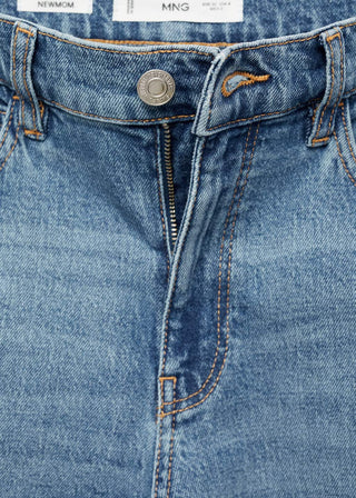 Jeans Mom Talle Alto con Bolsillos