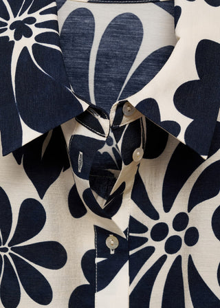 Camisa Crop con Estampado Floral