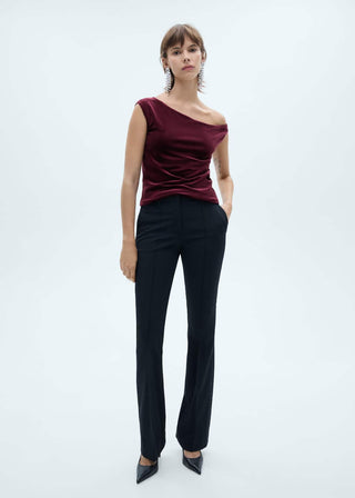 Blusa Asimétrico de Terciopelo
