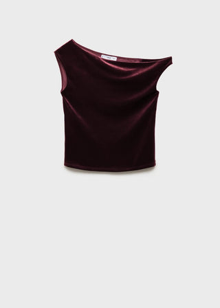 Blusa Asimétrico de Terciopelo