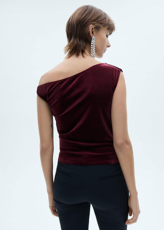 Blusa Asimétrico de Terciopelo