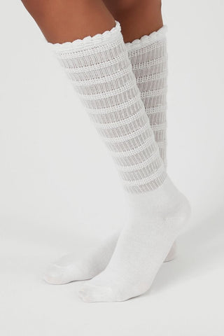 Calcetines Hasta la Rodilla con Textura