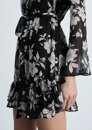 Vestido de Volantes con Estampado Floral