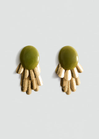 Aretes Cascada con Diseño Circular